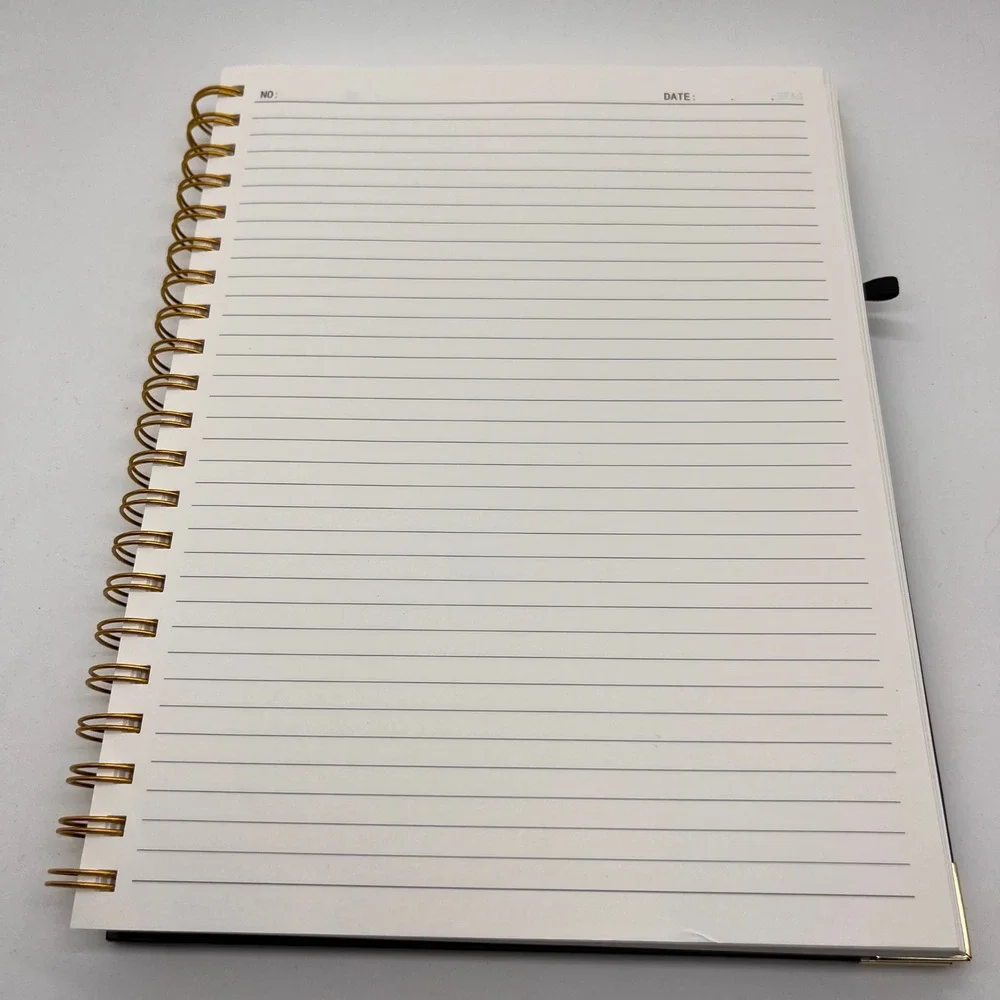New Tree Of Life Spiral Notebook Embossed Lined‎ Journal Black Gold